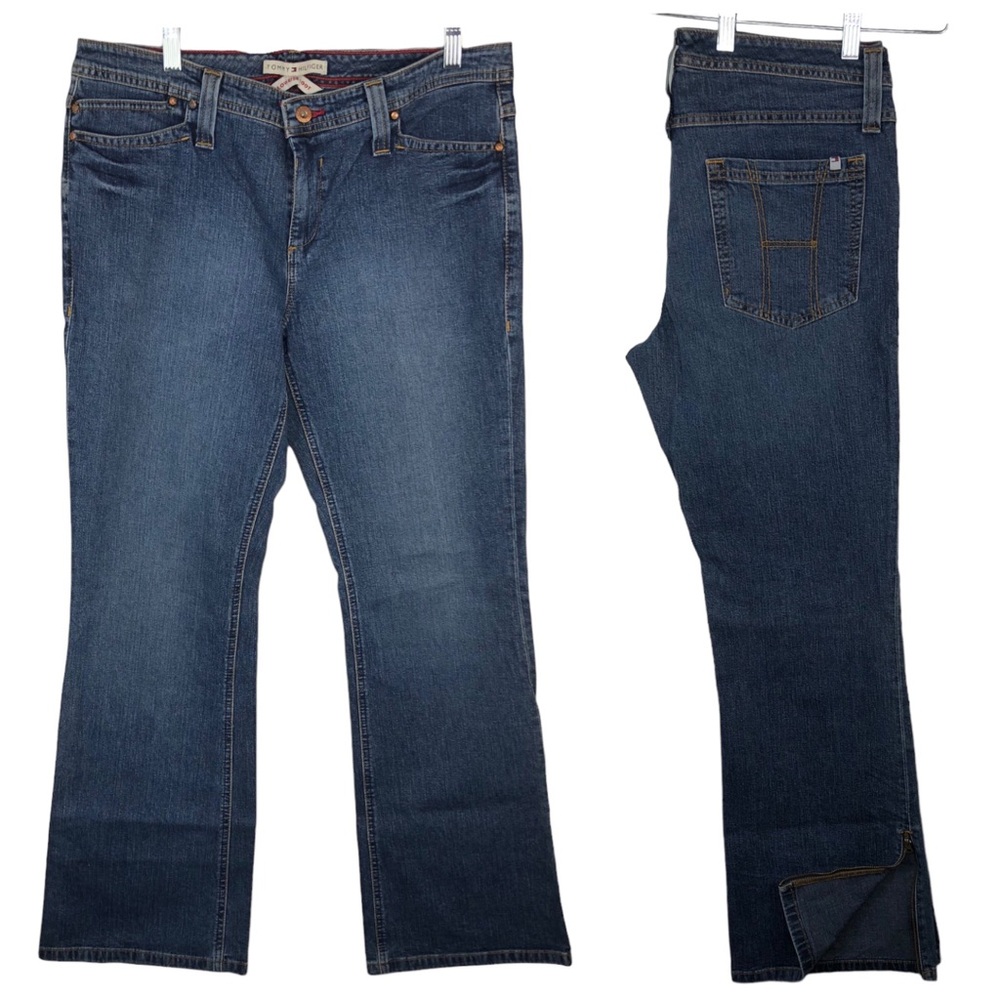 Vintage Y2K 2004 Tommy Hilfiger Low Rise Bootcut Jeans w/ Side Leg Zippers